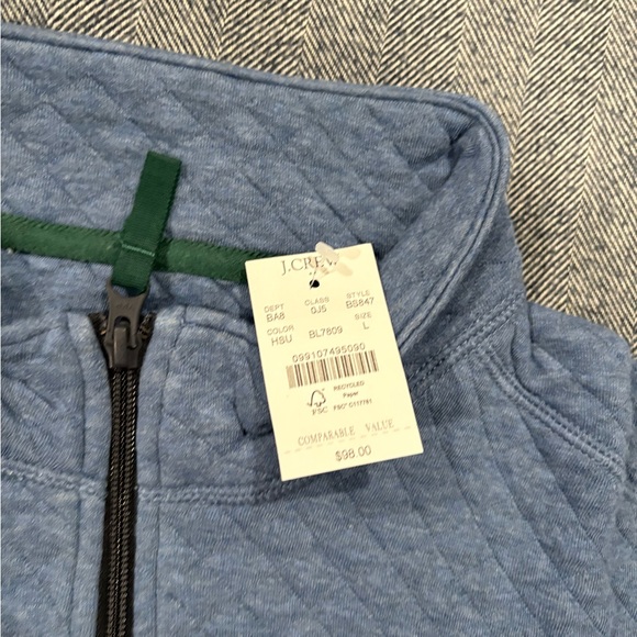 j.crew men’s quilted half-zip | size L - Picture 5 of 5